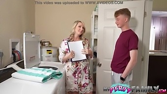 Stepmother Offers Stepson A Sensual Treat With Her Ample Breasts