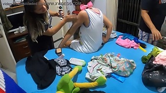 A Mature Mom Helps Her Daughter Prepare For Her First Performance