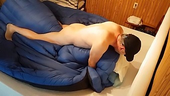 Friendly Humping Of Feathered Friends On Comforter Until Covered In Cum