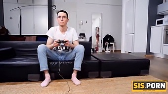 Stepbrother Punishes Skinny For Bothering Him With Rough Sex