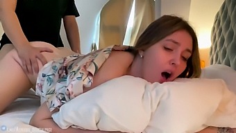 A Russian Milf With A Big Ass Gets Fucked By Her Stepson In A Hotel Room