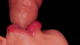 Intense Close-Up Of A Skilled Blowjob Artist Milking And Pleasuring An Uncircumcised Penis To The Point Of Ejaculation.