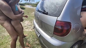 A Wild Ride With My Girlfriend'S Whore Van, Featuring Three Hairy Men For Some Furry Fun